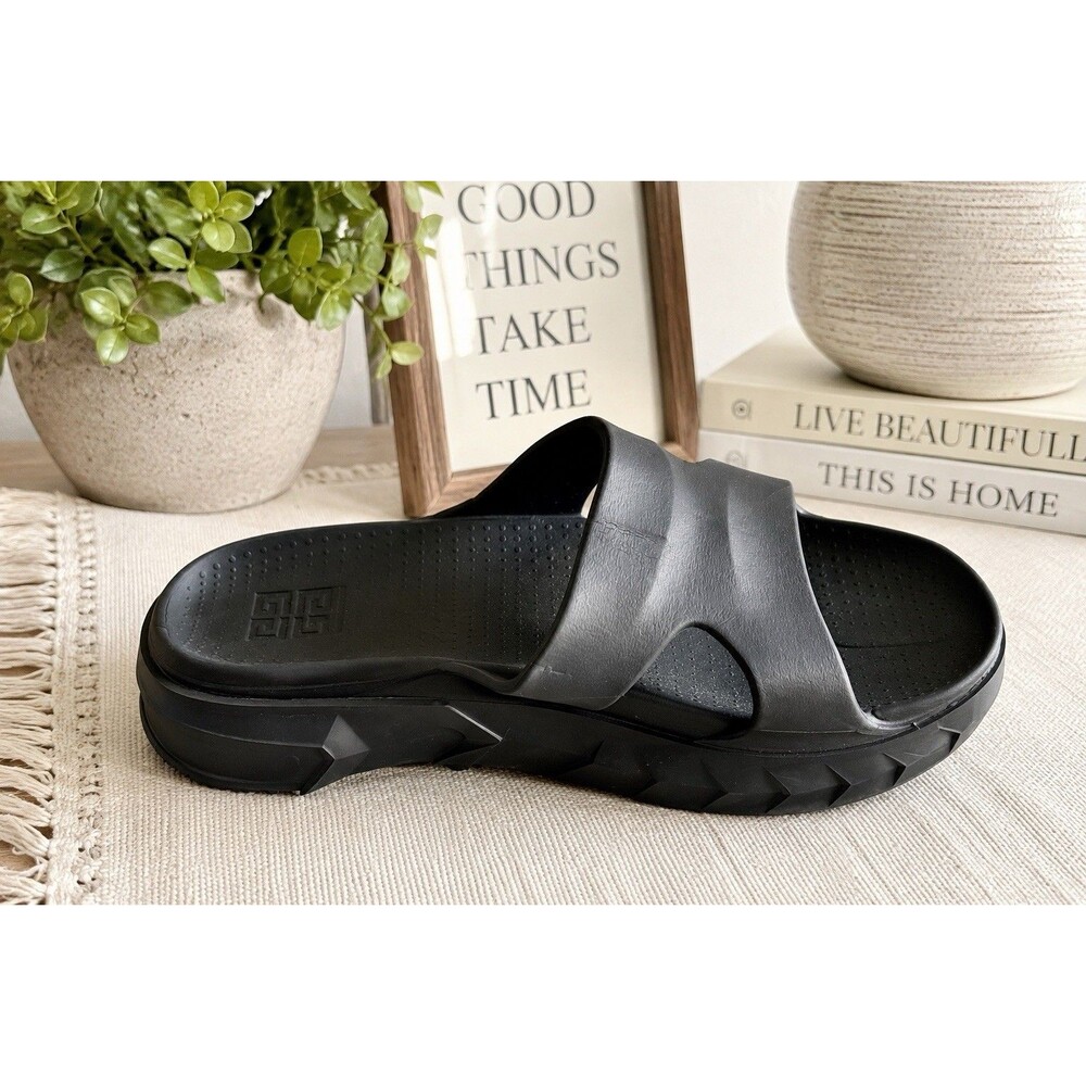 Givenchy Paris Amputee LEFT SHOE ONLY Black Slide Sandals Italy EU 41 US 8 NWOT
